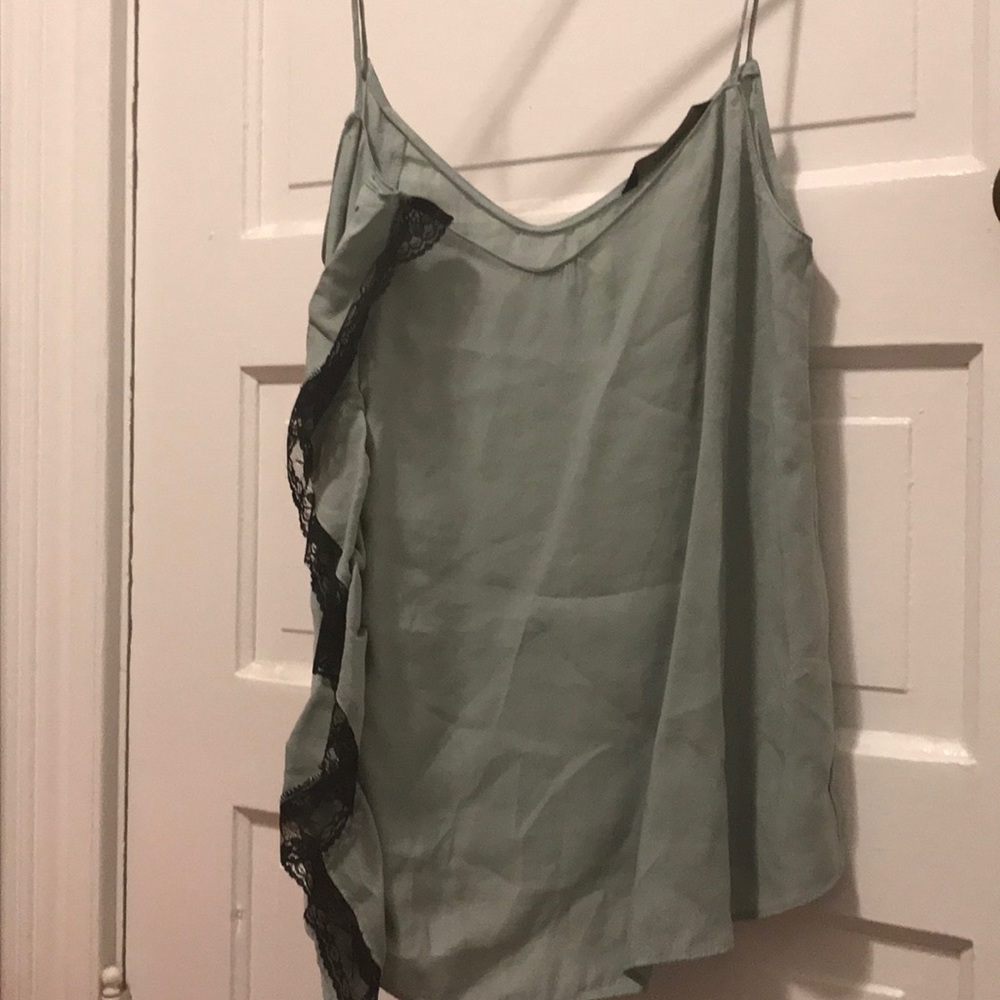 Zara cami with lace ruffle